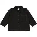 Cămașă poplin neagră cu mânecă lungă