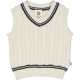 Vestă tricotată crem