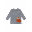 Bluză din bumbac organic, cu imprimeu morsă