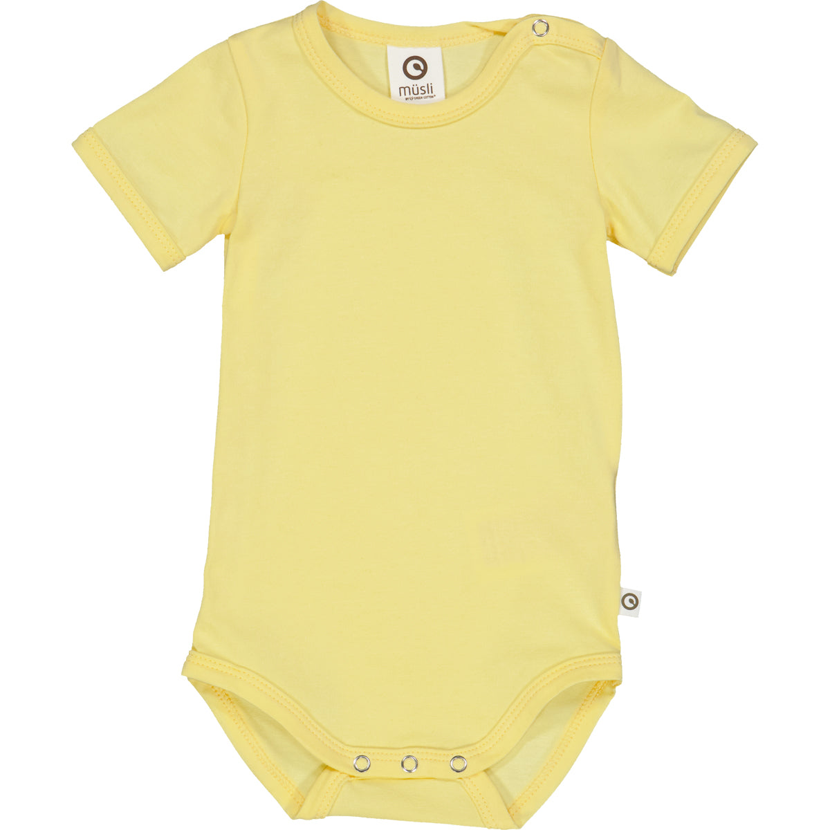Body cu mânecă scurtă, galben pastel
