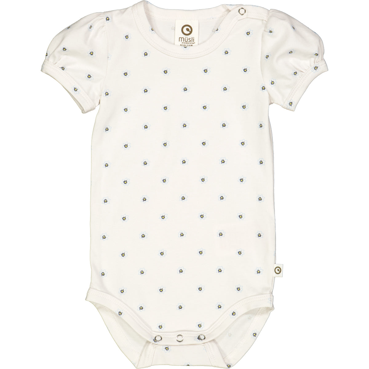 Body cu mânecă scurtă și imprimeu margarete