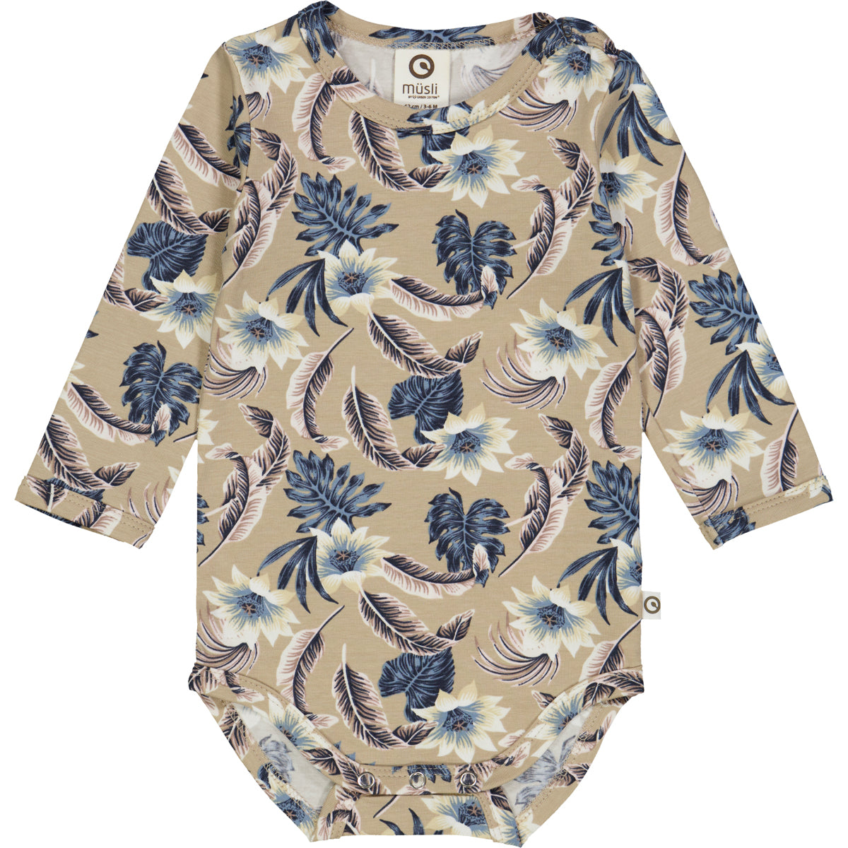 Body Lily cu imprimeu floral și mânecă lungă