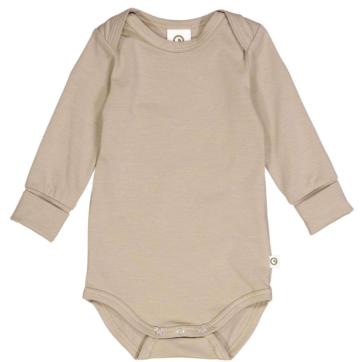 Body simplu bej din bumbac organic