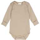 Body simplu bej din bumbac organic