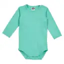 Body cu mâneci lungi verde mentă, din bumbac organic