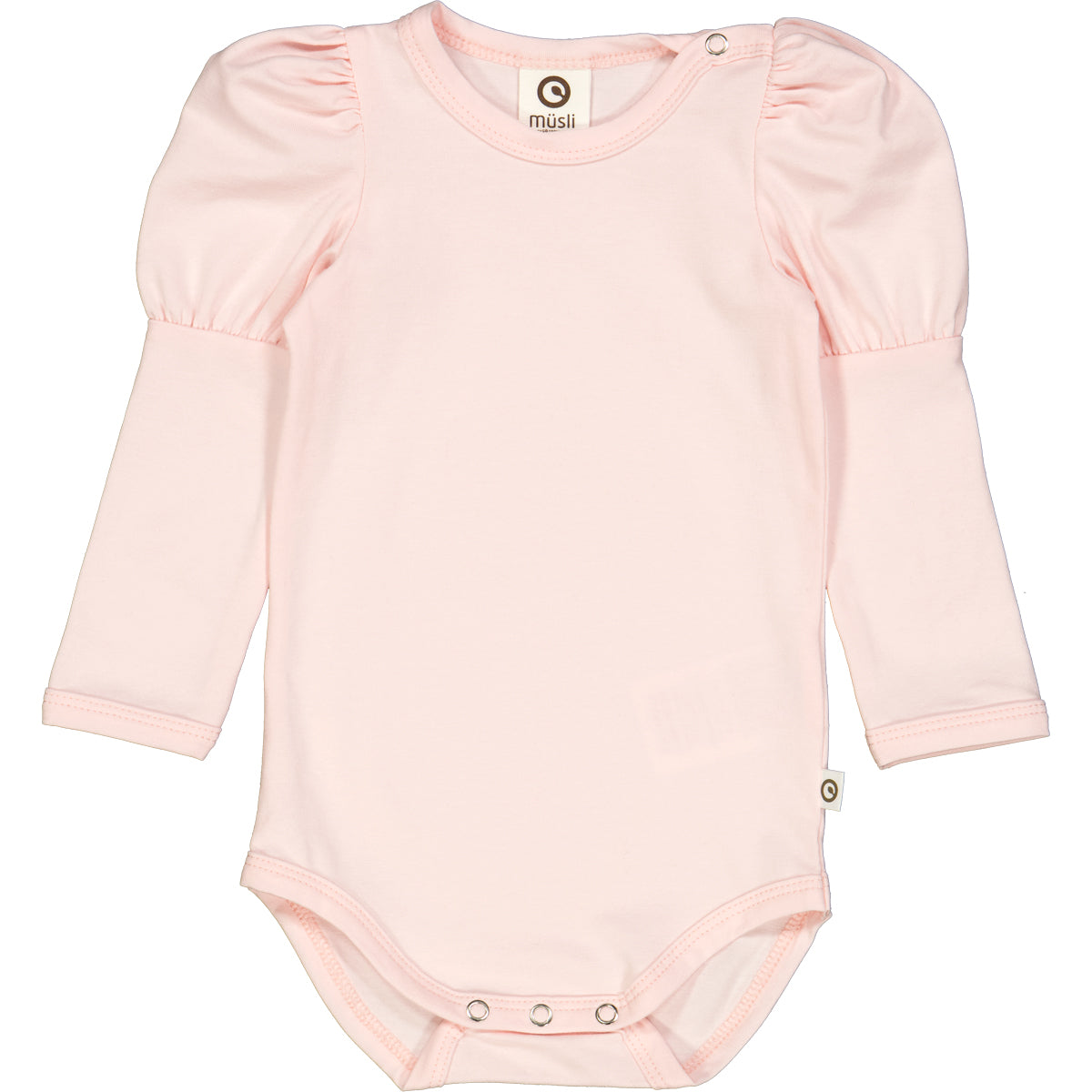 Body roz pal cu mânecă lungă și umeri bufanți