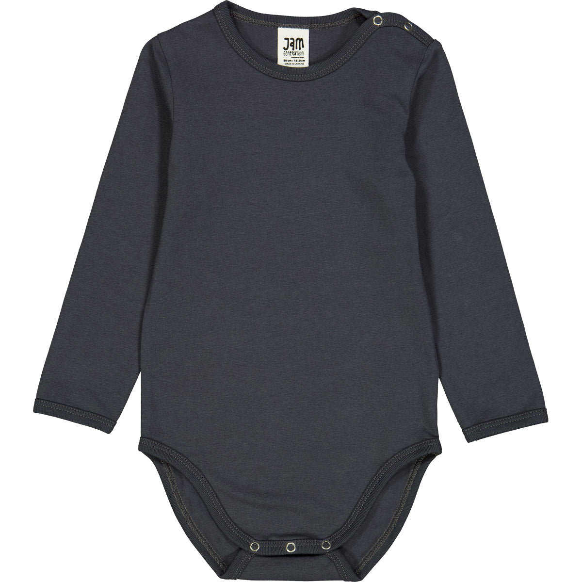 Body cu mânecă lungă albastru închis, cu tentă grafit