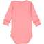 Body roz cu volănașe la mâneci, din bumbac organic