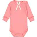 Body roz cu volănașe la mâneci, din bumbac organic