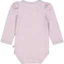 Body roz lila cu imprimeu floricele brodate