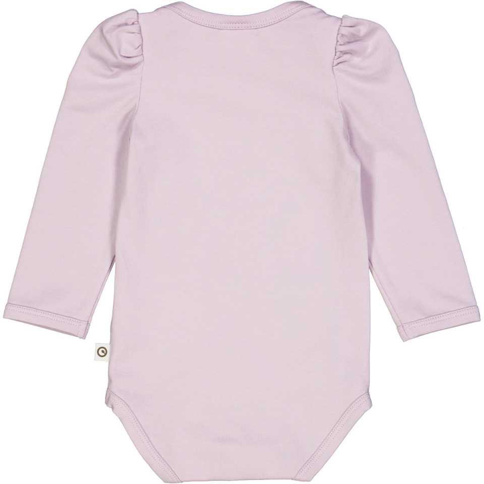 Body roz lila cu imprimeu floricele brodate