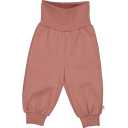 Pantaloni cu talie înaltă roz prăfuit, din bumbac organic