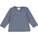 Bluză gri albăstrui cu imprimeu natură