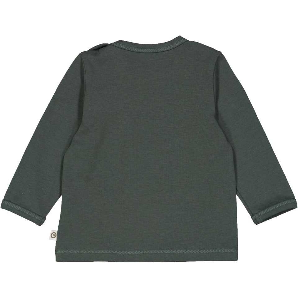 Bluză cozy me verde închis, din bumbac organic