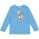 Bluză bleu cu imprimeu iepuraș