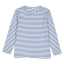 Bluză rib cu dungi crem si albastru pastel