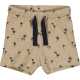Pantaloni scurți bej cu imprimeu palmieri