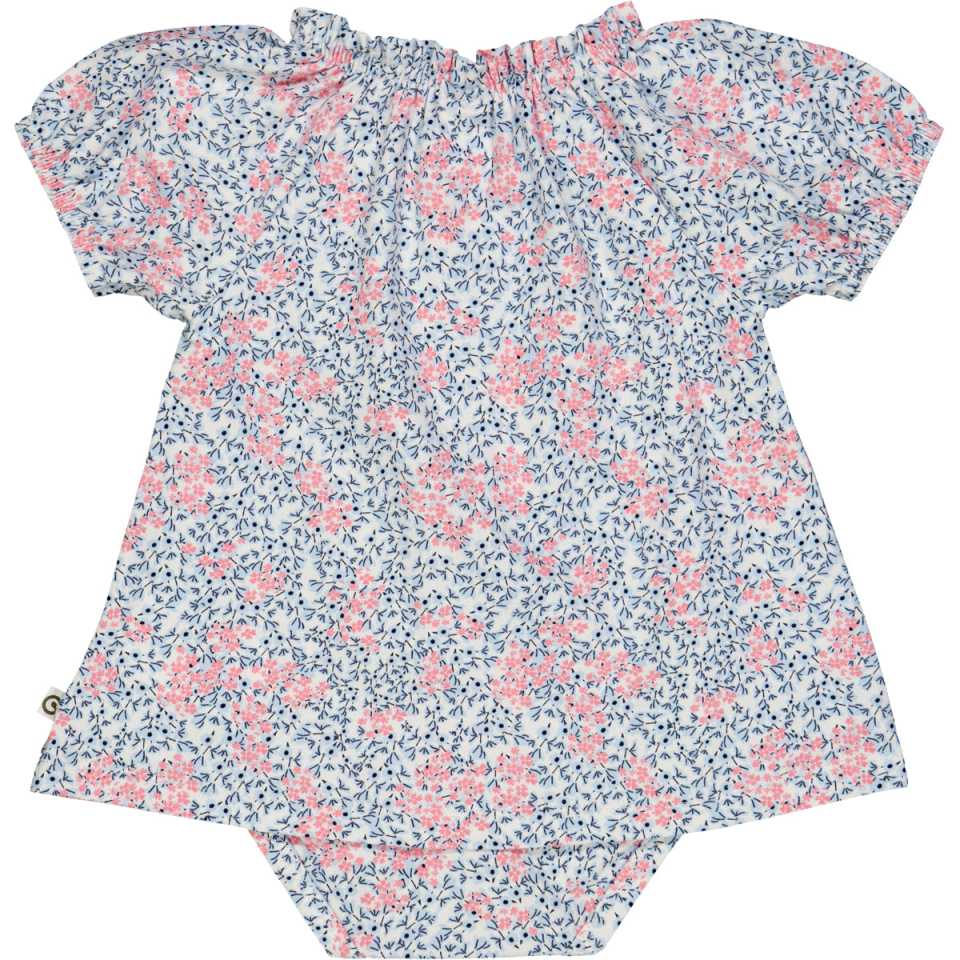 Body rochiță cu volănașe și imprimeu floral