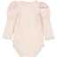 Body roz pal cu mâneci bufante din bumbac organic