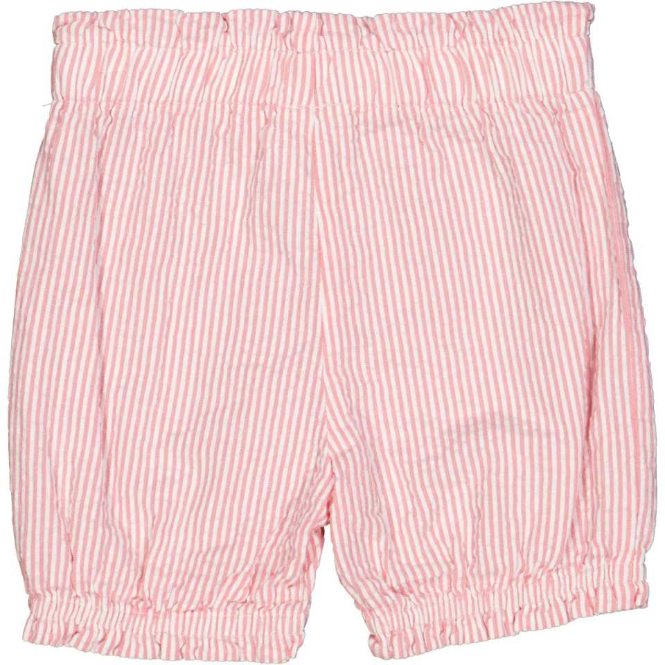 Bloomers creponat cu dungulițe roz, din bumbac organic