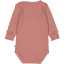 Body rib cu mânecă lungă si volănașe la manșete, roz prăfuit
