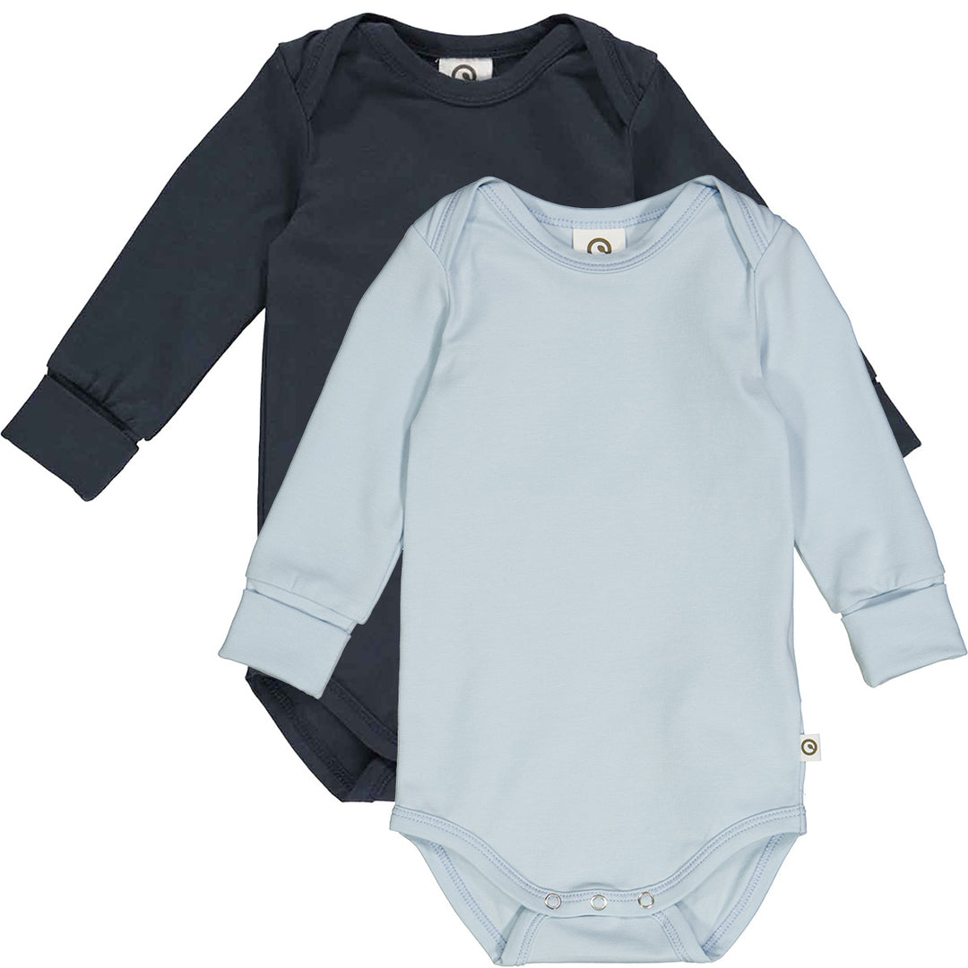 Set două body-uri cu mânecă lungă, bleu si bleumarin