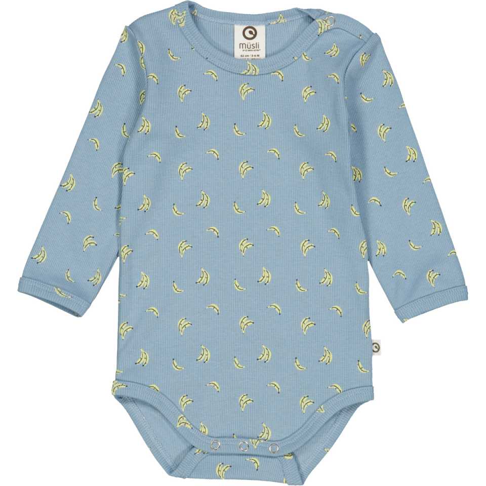 Body cu mânecă lungă și imprimeu banane