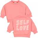 Bluză grosuță Self Love roz, din bumbac organic