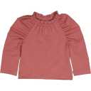 Bluziță fete cu volănaș la guler și mâneci bufante