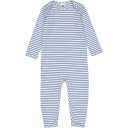 Salopetă cu dungi albastre, din bumbac organic