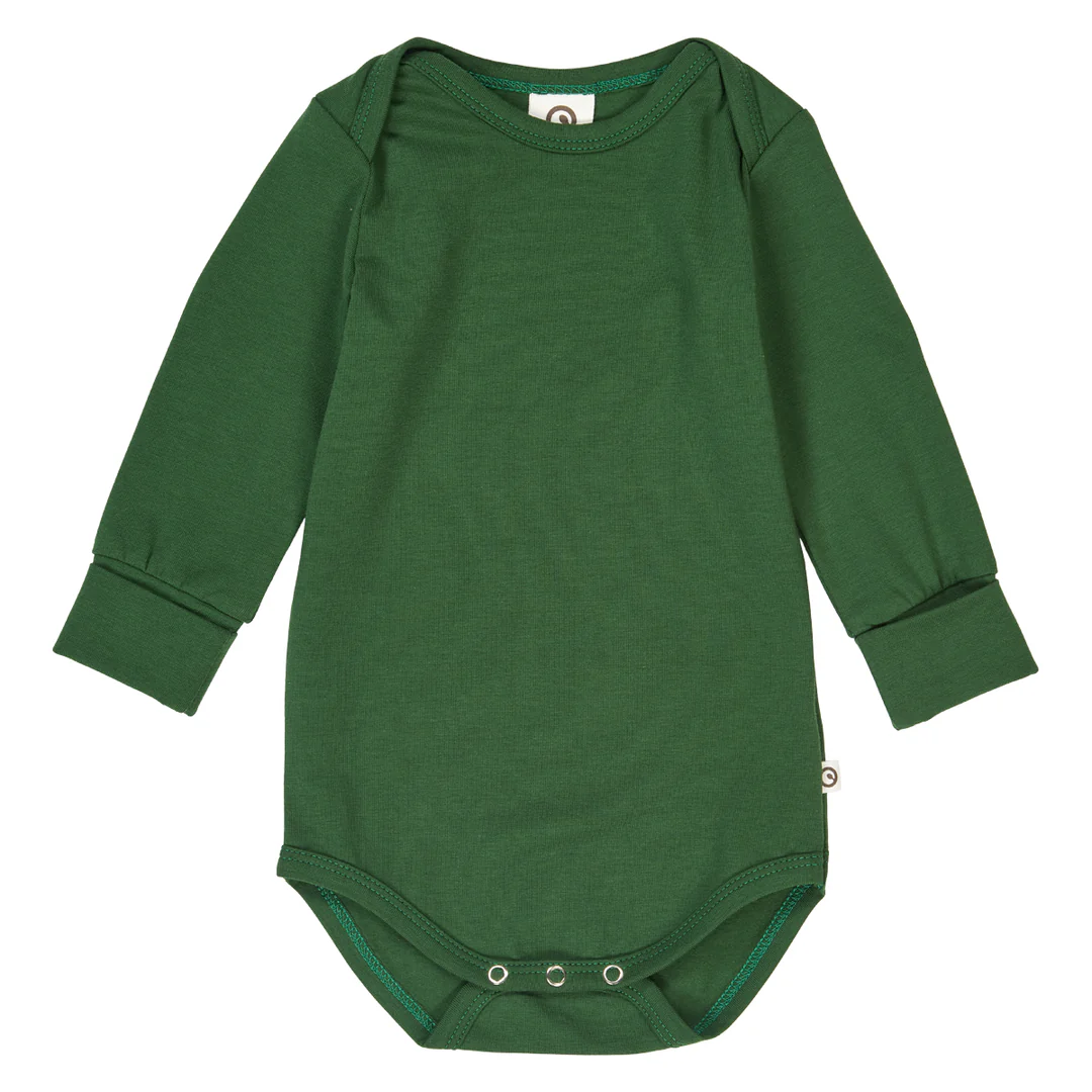 Body Cozy me verde intens, din bumbac organic