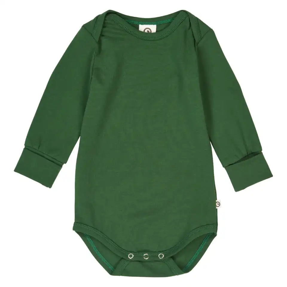 Body Cozy me verde intens, din bumbac organic