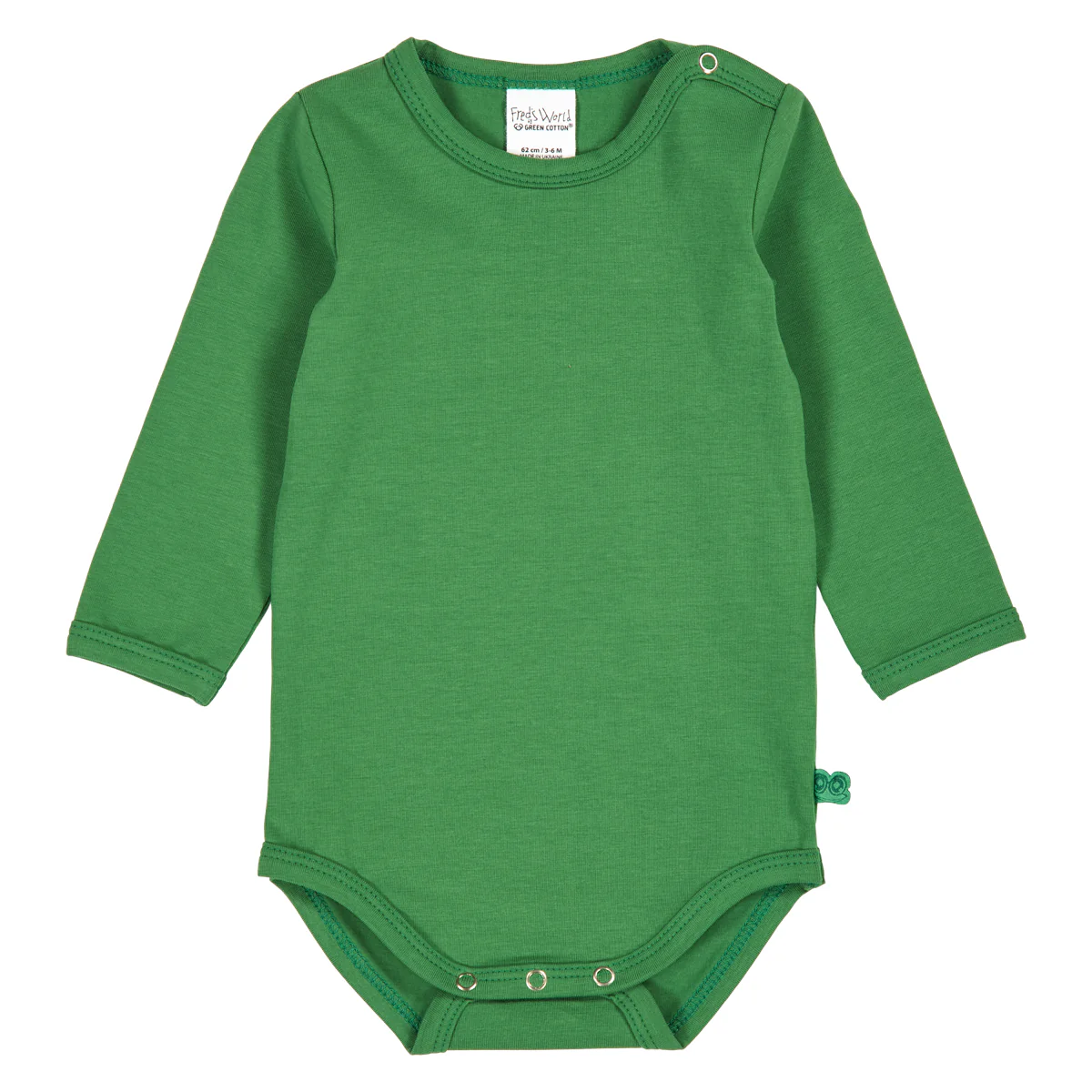 Body Alfa verde intens, din bumbac organic