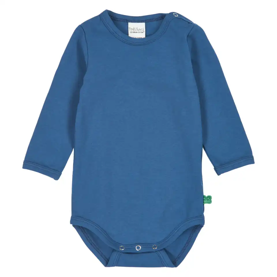 Body Alfa bleumarin intens, din bumbac organic