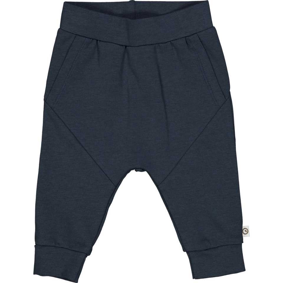 Pantaloni Cozy me cu tăieturi diagonale, bleumarin