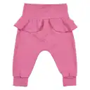 Pantaloni roz-vișinii cu volănașe, pentru bebeluși