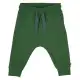 Pantaloni eleganți verde intens, cu buzunare aparente si șiret