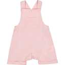 Salopetă scurtă cu dungi crem și roz