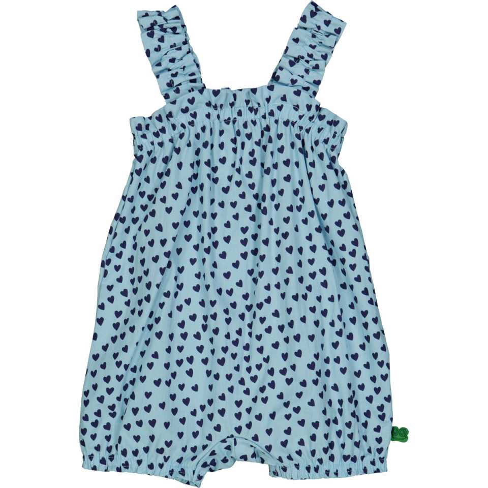 Salopetă bebeluși cu print inimioare
