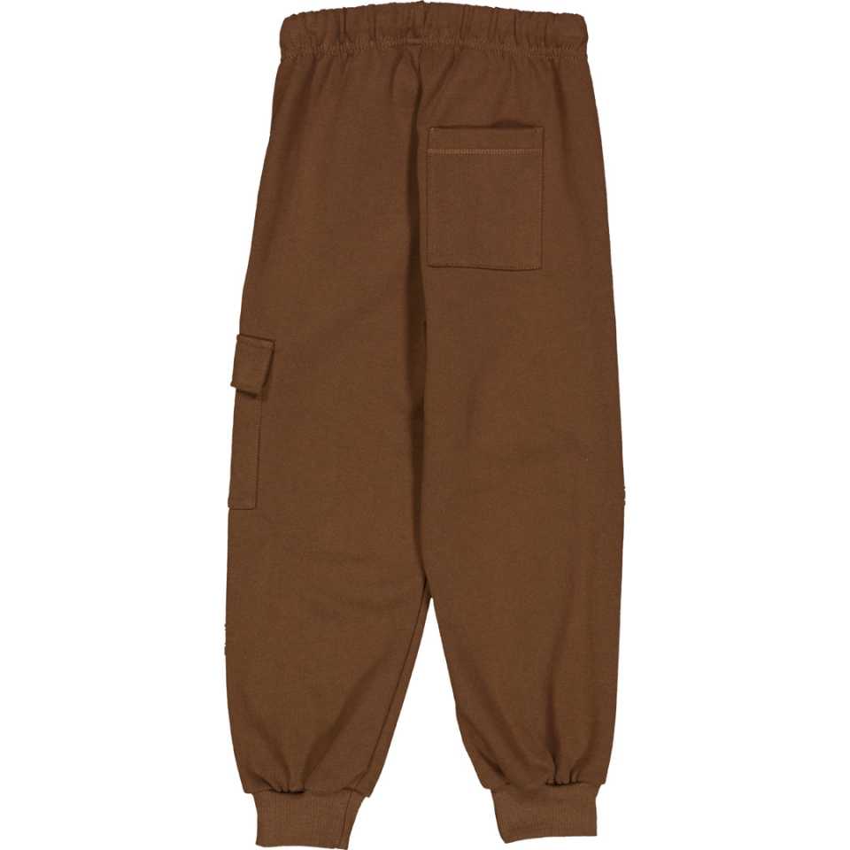 Pantaloni sport maro cu buzunare