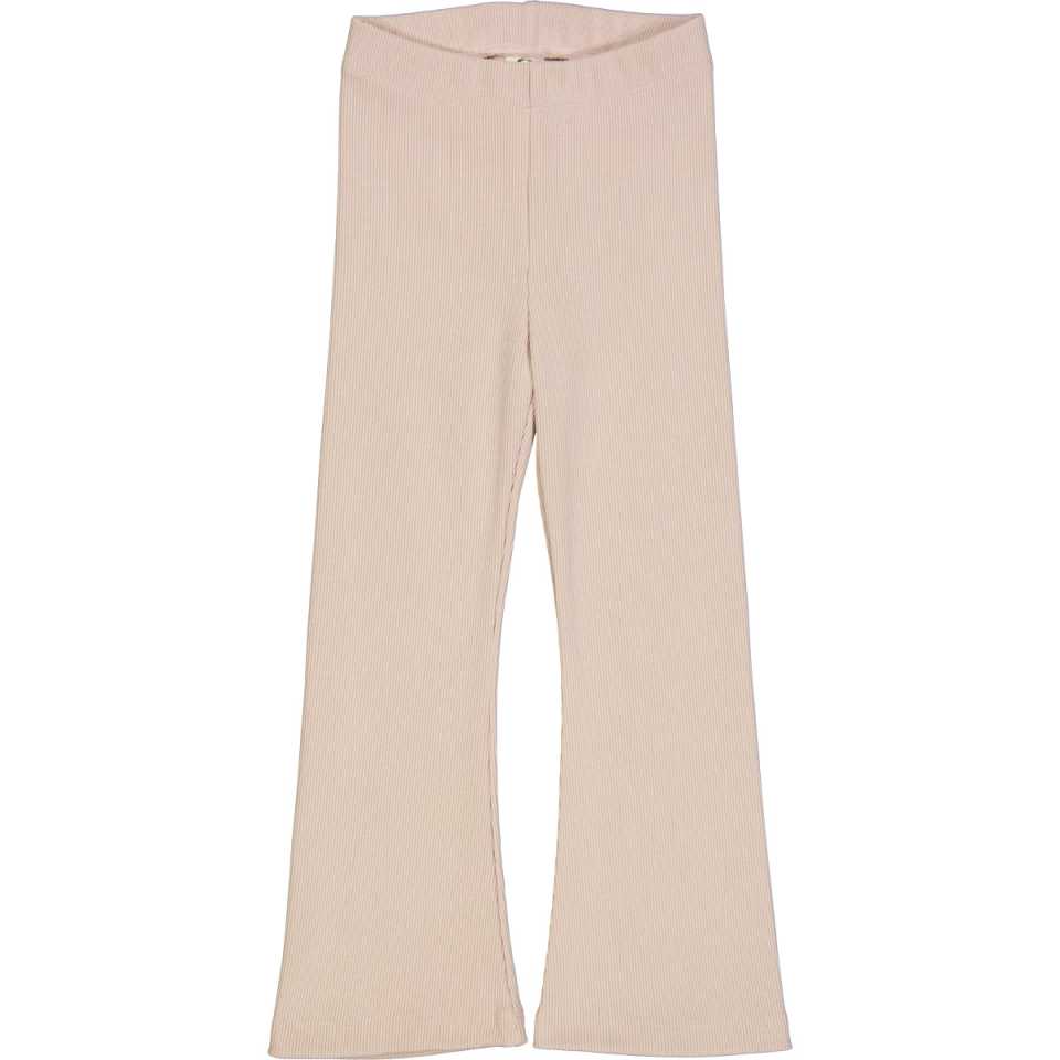 Pantaloni evazați roz pal din bumbac organic