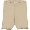 Colanți scurți crem, cu tiv creponat