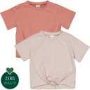 Set două tricouri pentru fete din bumbac organic