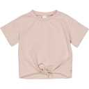 Tricou roz deschis din bumbac organic cu nod
