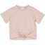 Tricou roz deschis din bumbac organic cu nod