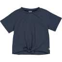 Tricou cu nod în față bleumarin