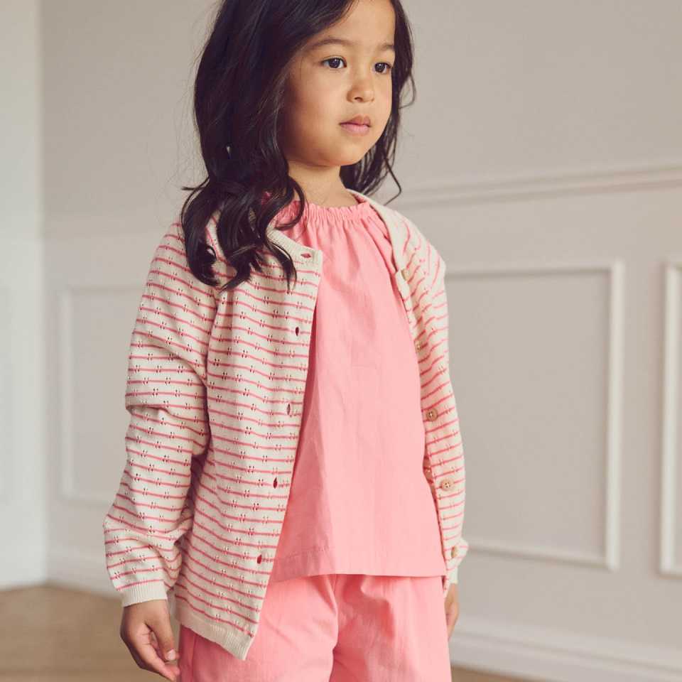 Tricou poplin roz bubblegum