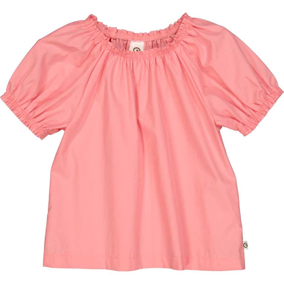 Tricou poplin roz bubblegum