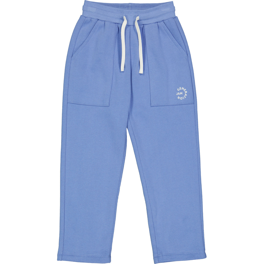 Pantaloni albaștri cu buzunare