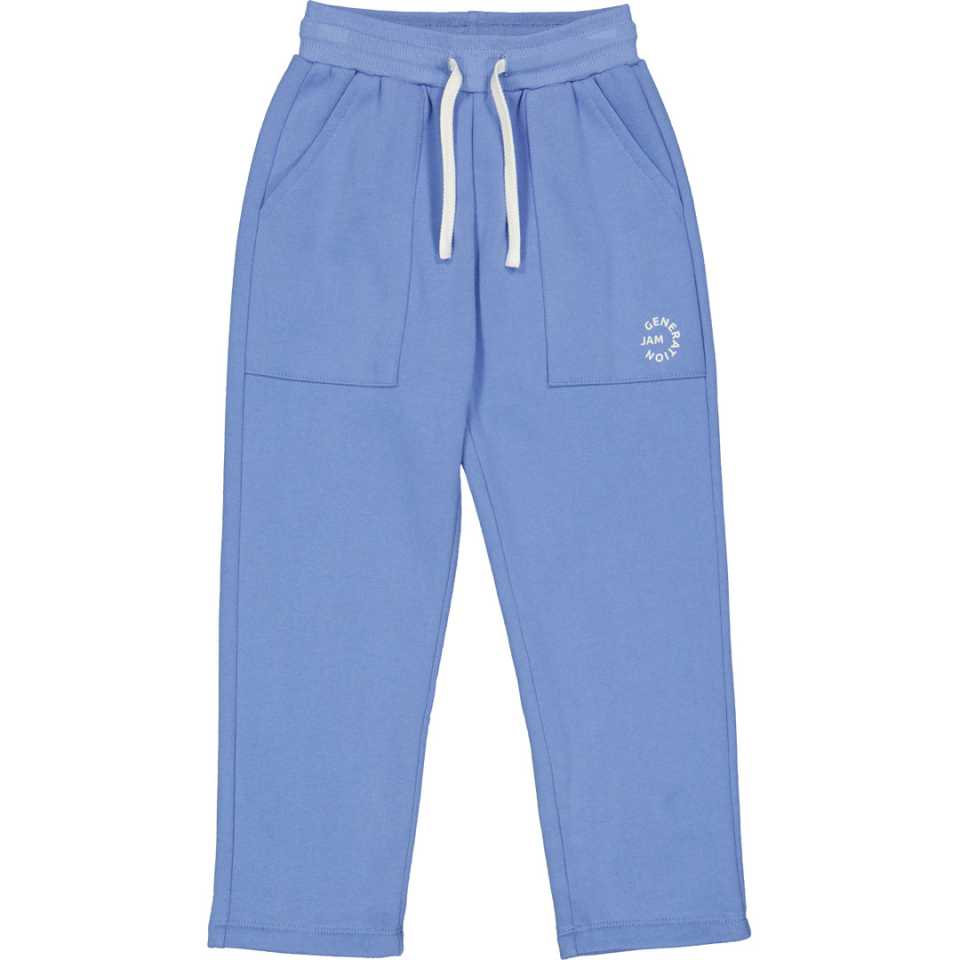 Pantaloni albaștri cu buzunare